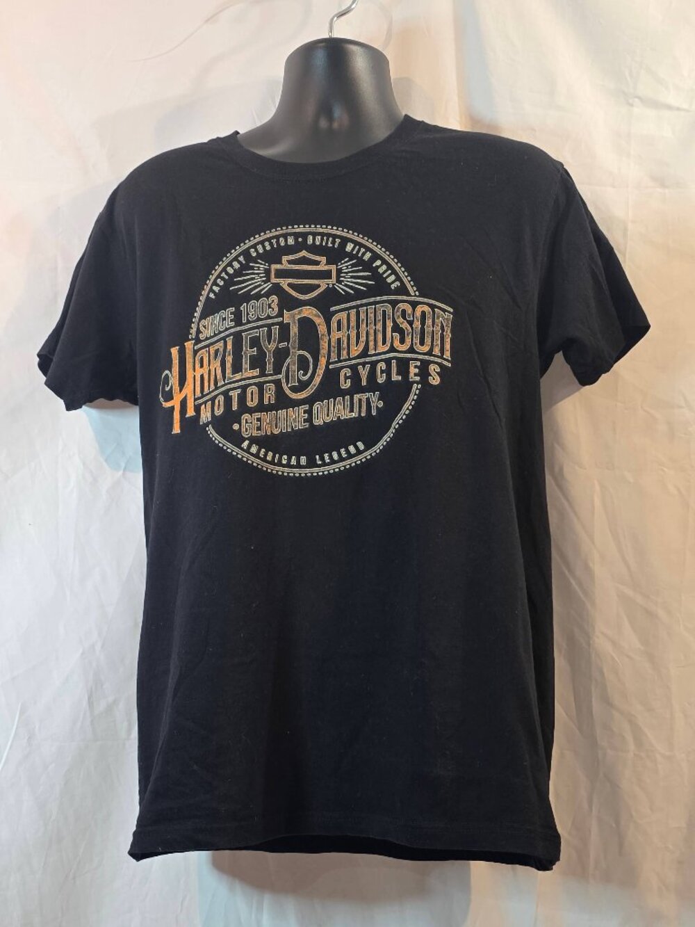 Harley‑Davidson Black Graphic Tee – Size L